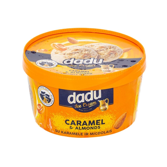 Caramel flavored ice cream DADU with caramel filling, 800 ml