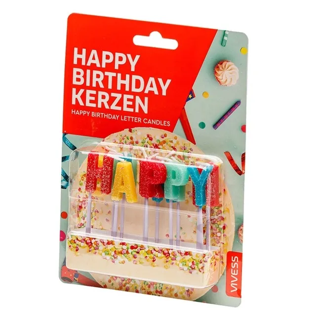 VIVESS arbatinės žvakutės Happy Birthday