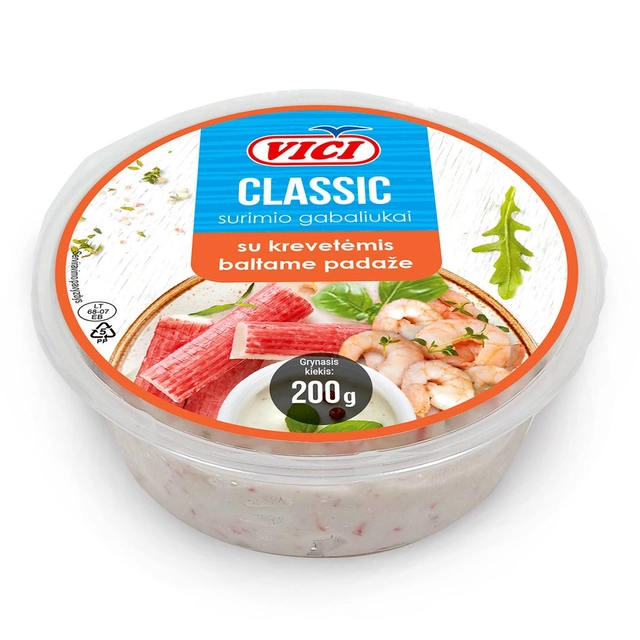 Surimi Pieces with Shrimp in White Sauce, 200 g