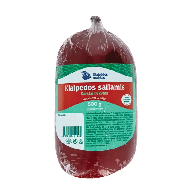 Karštai rūkytas KLAIPĖDOS SALIAMIS, 500 g