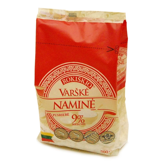 Pusriebė varškė ROKIŠKIO NAMINĖ, 9% rieb., 500 g