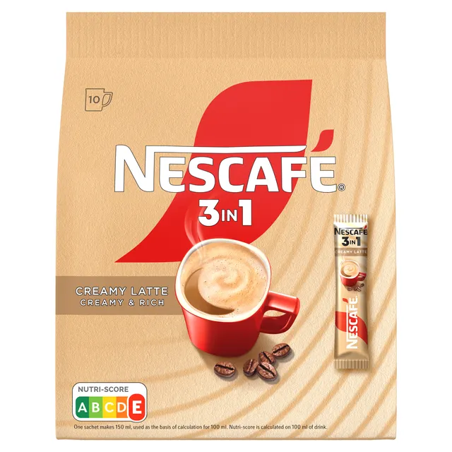 Кофейный напиток NESCAFE 3IN1 CREAMY LATTE, 10 шт.