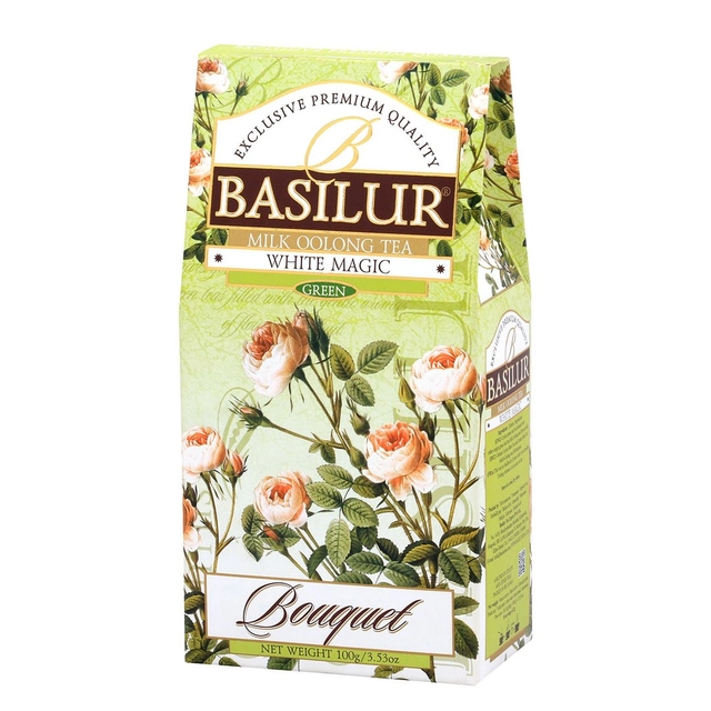 Žalioji arbata BASILUR BOUQUET WHITE MAGIC, 100 g