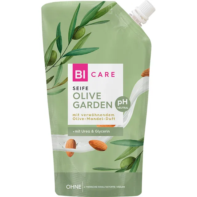 Alyvuogių ir migdolų pieno muilas BI CARE (papildymas), 500 ml