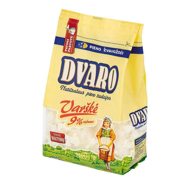 Pusriebė DVARO varškė, 9% rieb., 400 g