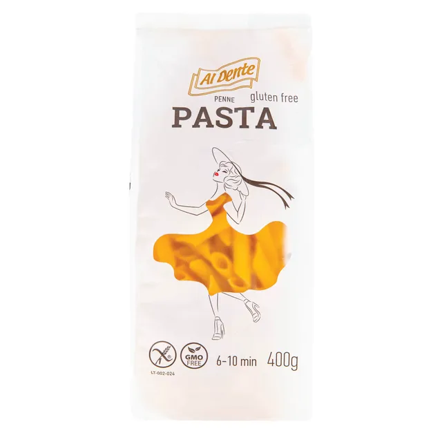Makaronai vamzdeliai, be glitimo AL DENTE, 400 g