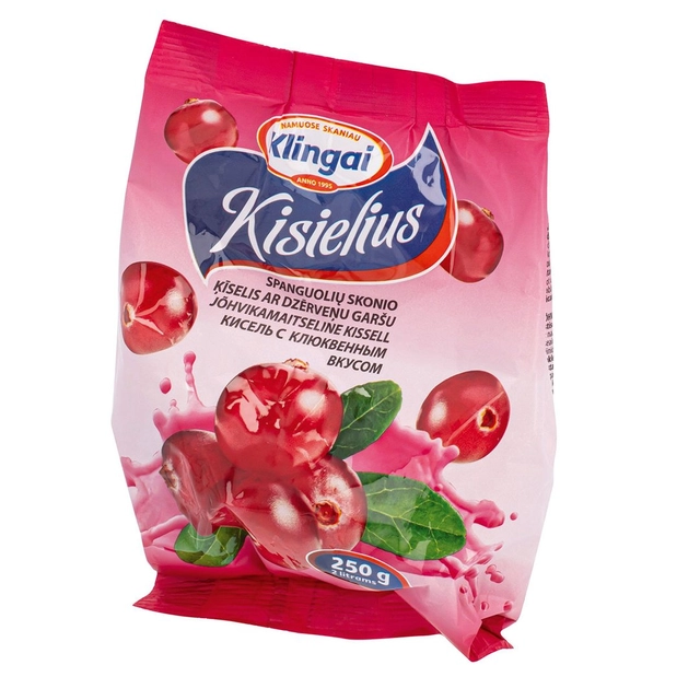 Spanguolių skonio kisielius KLINGAI, 250 g