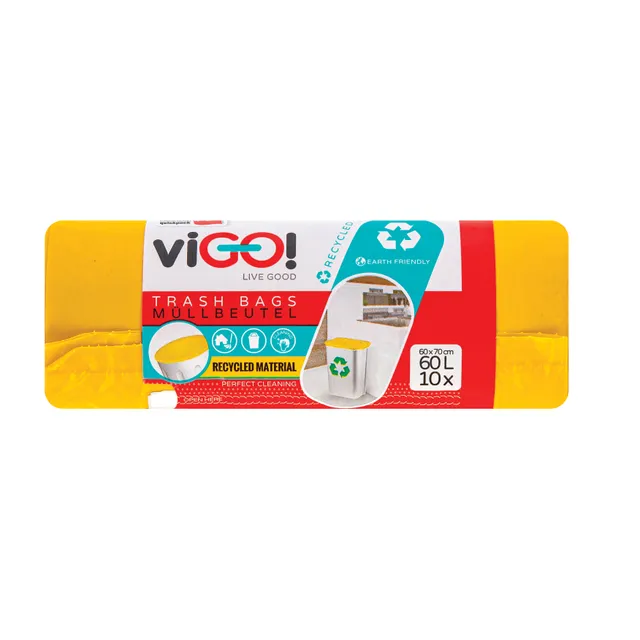 Rūšiavimo maišeliai VIGO!, 60 l, 10vnt geltoni