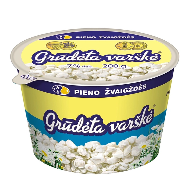 Cottage cheese PIENO ŽVAIGŽDĖS, 7% fat, 200 g