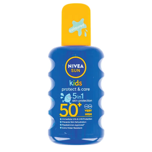 Apsauginis purškiamas losjonas vaikams nuo saulės SPF50+ NIVEA SUN KIDS PROTECT & CARE, 200 ml