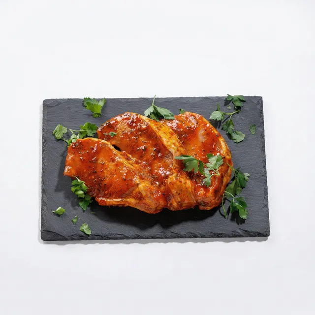 Pork loin with rib in ginger and coriander marinade
