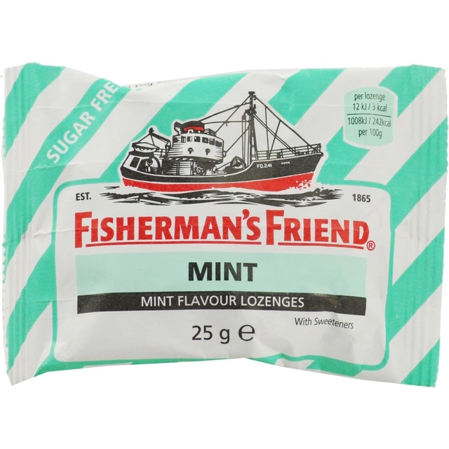 Sugar-free mint flavor pastilles FISHERMAN'S FRIEND, 25 g