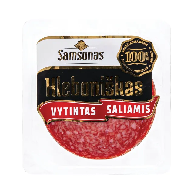 Вяленый KLEBONIŠKAS салями а. р. 200г НАРЕЗАННЫЙ