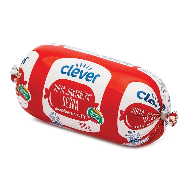 Boiled daktariška sausage CLEVER, 300 g