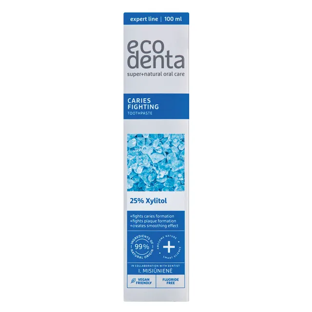 Toothpaste with xylitol, lime and coriander leaf essential oils ECODENTA, 100 ml