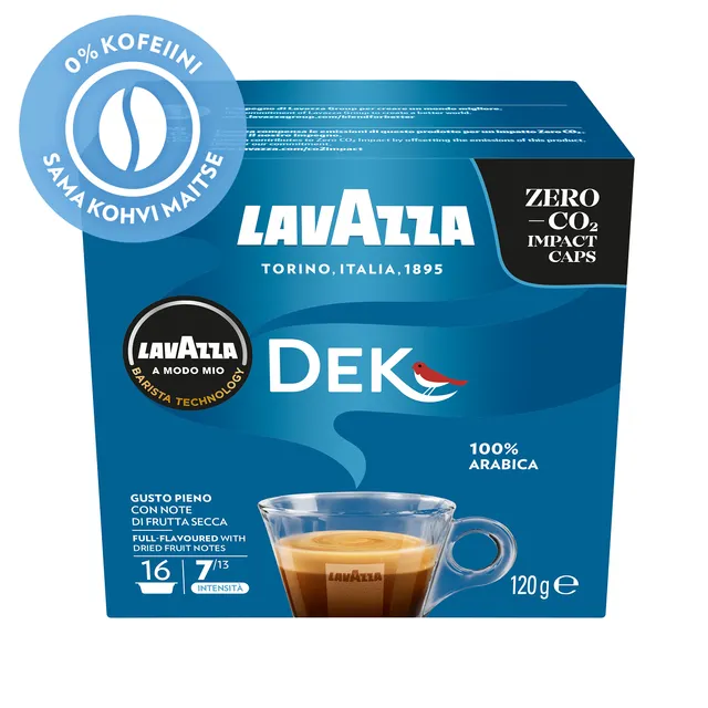 Coffee capsules LAVAZZA AMM A MODO MIO DEK CREMOSO, 16 x 120g