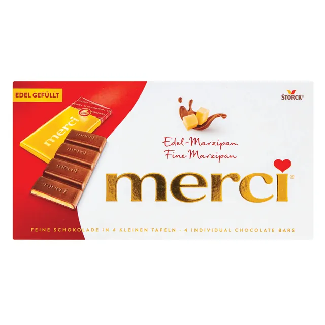 Šokoladas MERCI EDEL MARZIPAN, 112 g