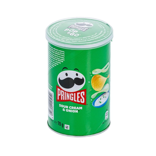 Grietinės ir svogūnų skonio bulvių traškučiai PRINGLES, 70 g