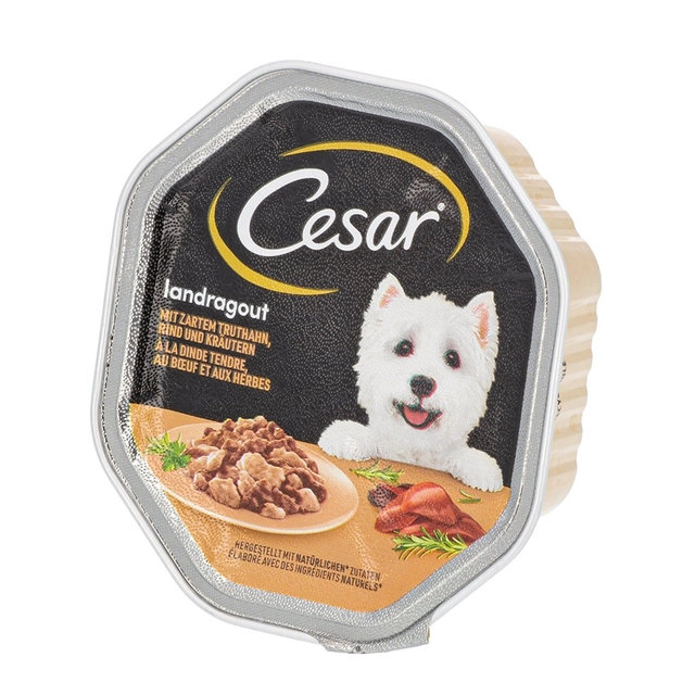 Indelis su švelnia kalakutiena, jautiena ir prieskoninėmis žolelėmis CESAR, 150 g