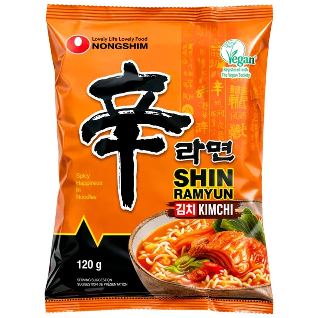 Greitai paruošiami makaronai NONGSHIM KIMCHI, 120 g 