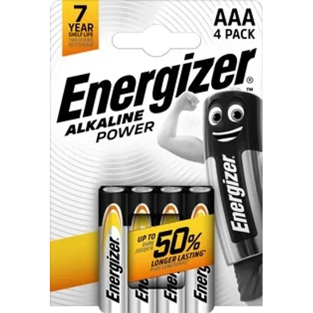 Šarminės baterijos ENERGIZER ALKALINE POWER LR03 AAA BL4, 4 vnt.