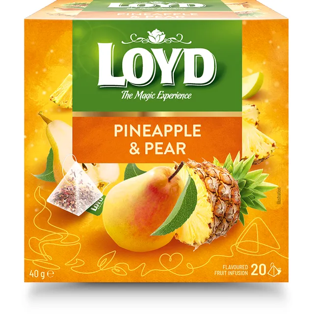Ananasų-kriaušių skonio vaisinė arbata LOYD'S, 40 g