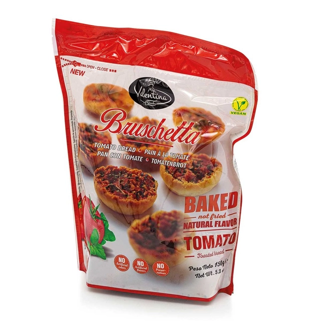 Skrudinta duonelė su pomidorais ir raudonėliu VALENTINA, 150 g