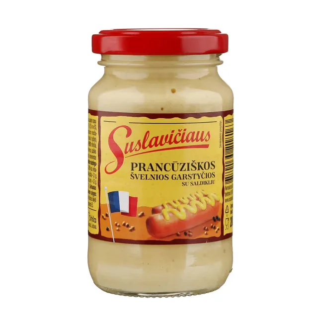 Švelnios prancūziškos garstyčios SUSLAVIČIAUS, 200g