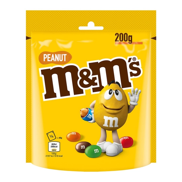 Dražė su žemės riešutais M&M'S PEANUT, 200 g