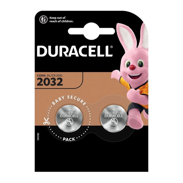 Baterijos DURACELL 2032 tipo, 2 vnt.