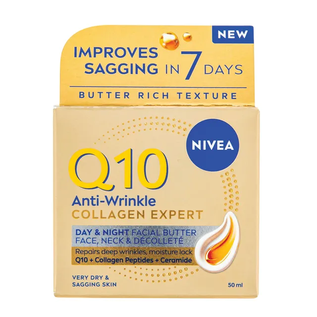 Cream for face, neck and décolleté NIVEA Q10 COLLAGEN EXPERT, 50 ml