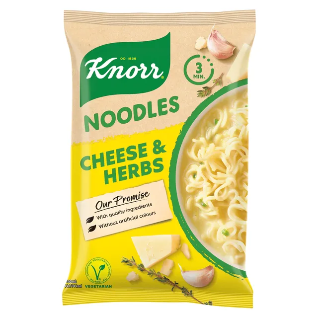 Instant noodles cheese and herbs flavor KNORR, 61 g