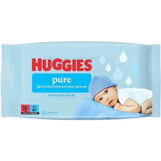 Wet baby wipes HUGGIES ALL OVER CLEAN, 56 pcs.