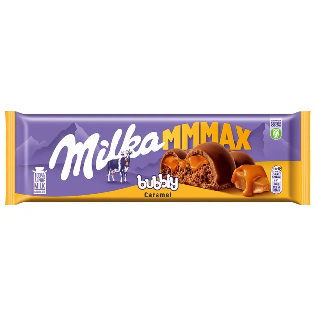 Šokoladas su karamelės ir akytojo pieninio šokolado įdaru MILKA, 250 g