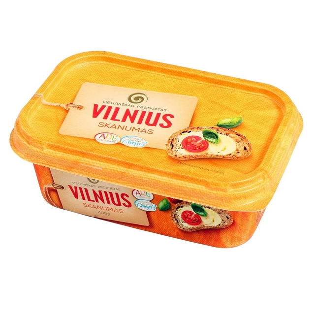Sumažinto riebalų kiekio margarinas VILNIUS SKANUMAS, 60% rieb., 400 g