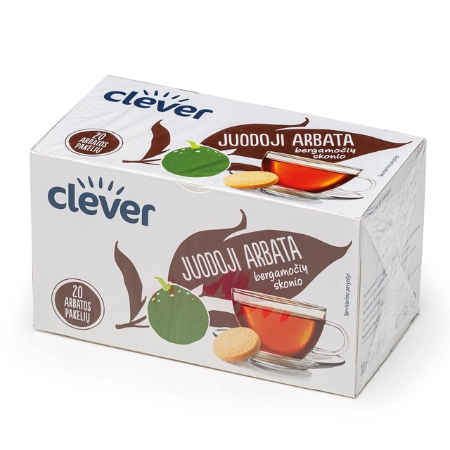 Black tea CLEVER EARL GREY, 20 x 1,5 g