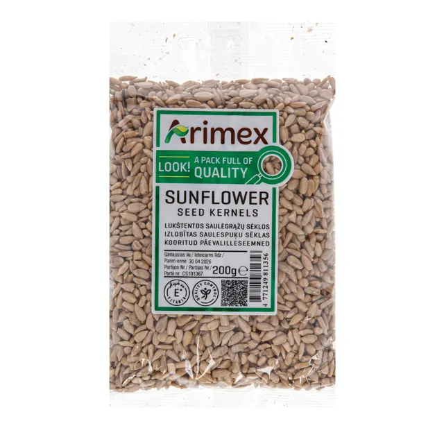 Lukštentos saulėgrąžų sėklos ARIMEX, 200 g