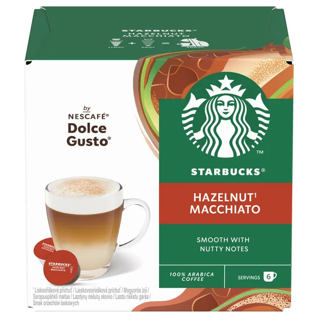 Coffee Capsules STARBUCKS BY NESCAFE DOLCE GUSTO HAZELNUT MACCHIATO, 123 g