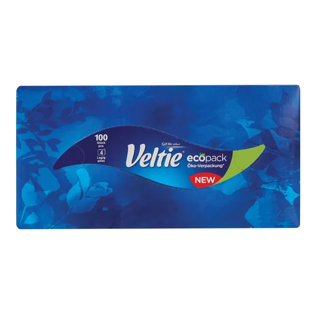 Servetėlės VELTIE dėžutėje, 4sl., 100 vnt.
