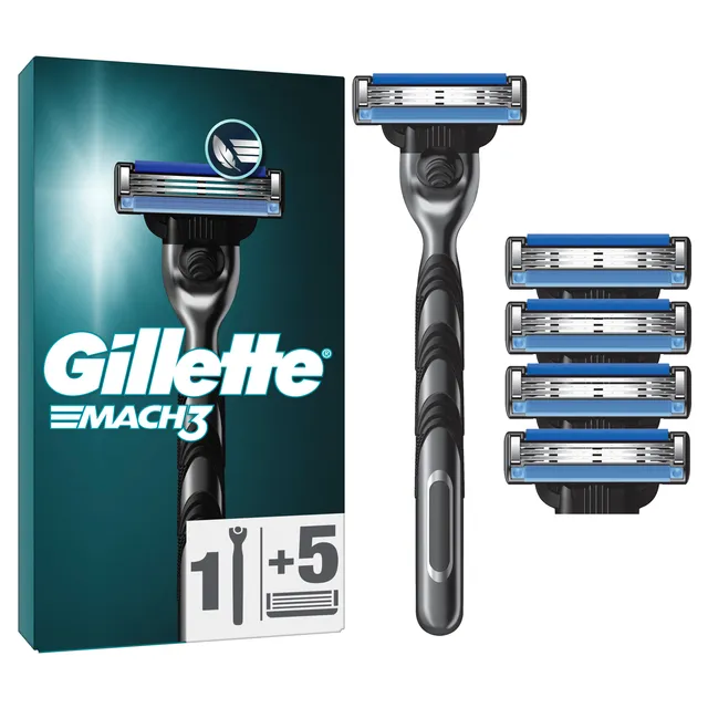 Skustuvas GILLETTE MACH 3 + 5 galvutės