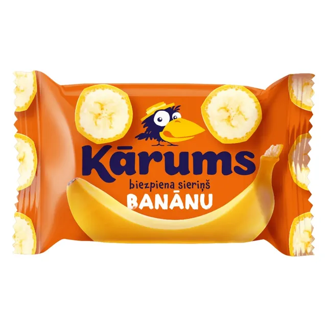 Karums varškės sūrelis bananų skonio 45g
