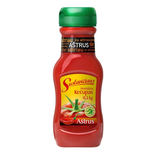 Pomidorų kečupas aštrus SUSLAVIČIAUS, 500 g