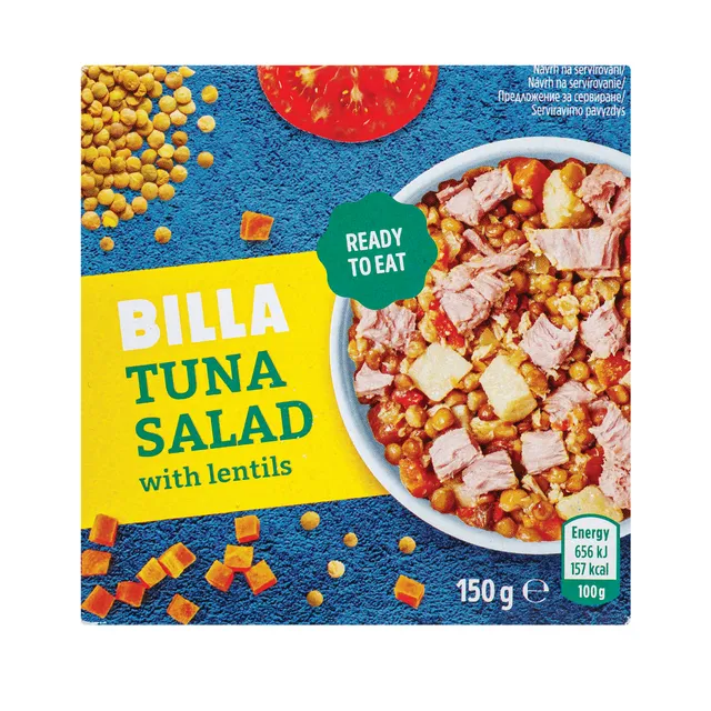 Салат из тунца с чечевицей BILLA, 150 г