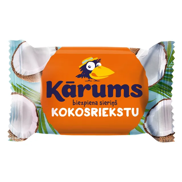 Varškės sūrelis KARUMS su kokosų drožlėmis, 45 g