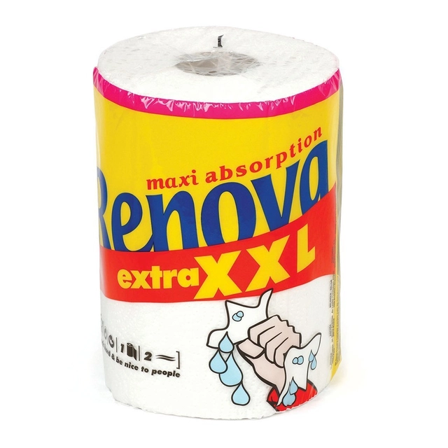 Popieriniai rankšluosčiai RENOVA EXTRA XXL (2 sluoksnių), 1 vnt.