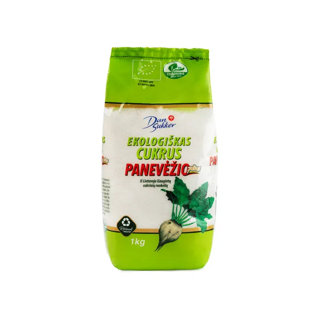 Ekologiškas cukrus PANEVĖŽIO PLIUS DAN SUKKER, 1 kg