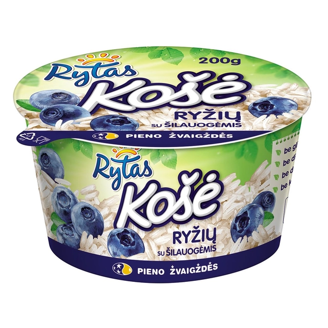 Ryžių košė RYTAS su šilauogėmis, 6% rieb., 200 g