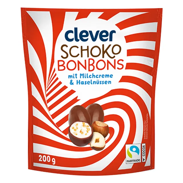 Saldainiai CLEVER Schoko Bonbons, 200 g