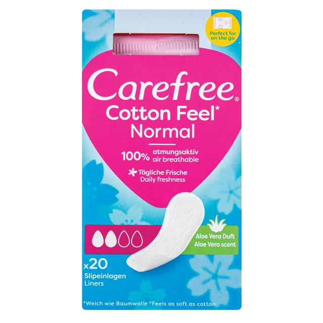 Indelyje supakuoti įklotai CAREFREE ALOE, 20 vnt.