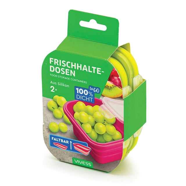 Sulankstomi maisto laikymo indeliai VIVESS 350 ml, 2 vnt.
